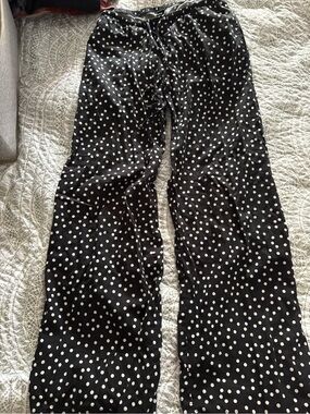 wild fable Black and White Polka Dot Wide-Leg Pants